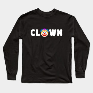 Clown White Long Sleeve T-Shirt